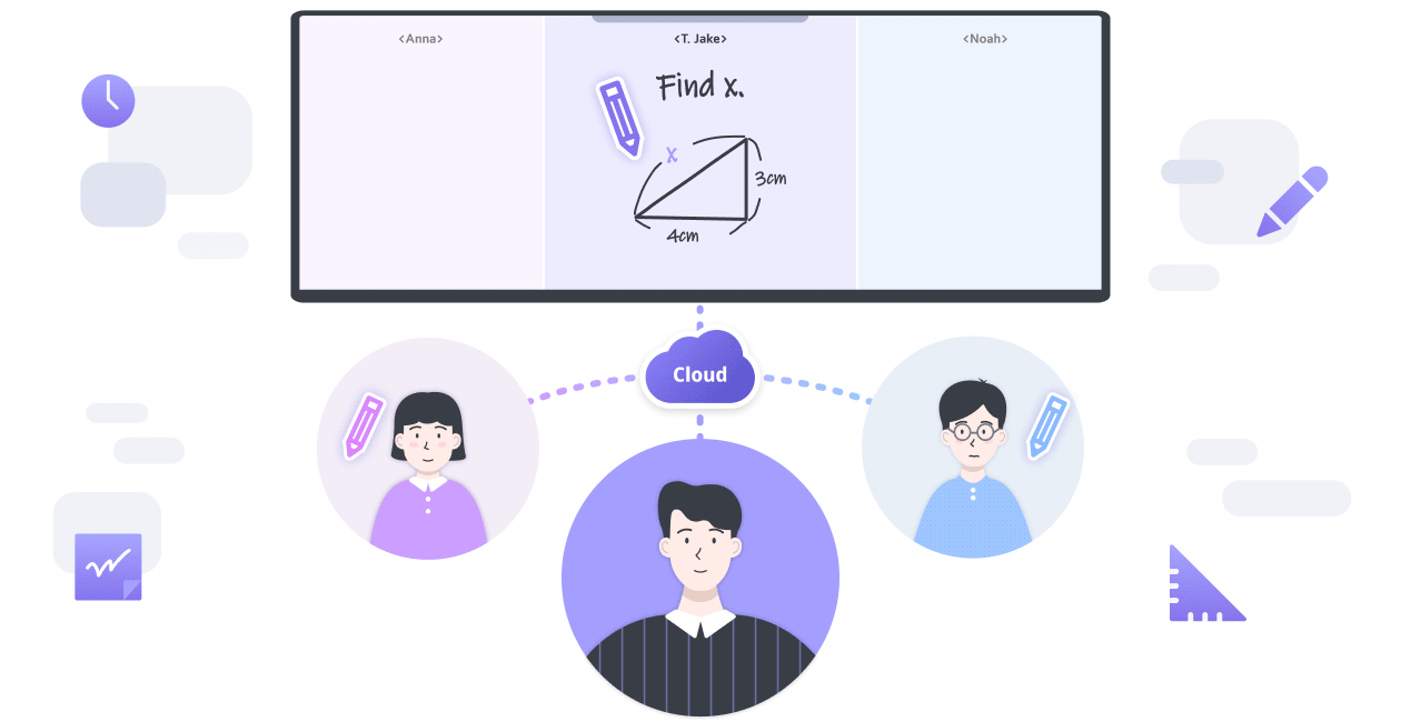 Collaboration feature for teachers and students to work together