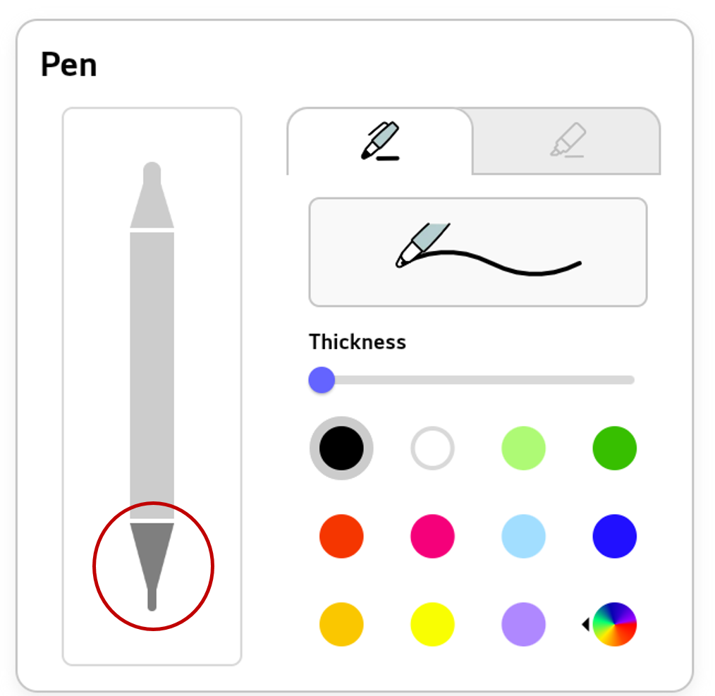 Example 1 of Dual Pen settings