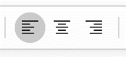 Options for text alignment