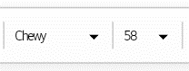 Options for font type and size