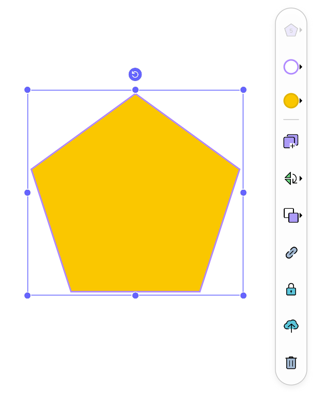 Options menu for polygon object
