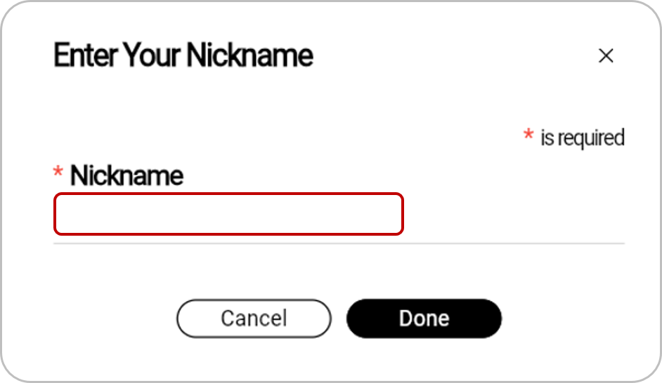 Enter your nickname to use during class.
