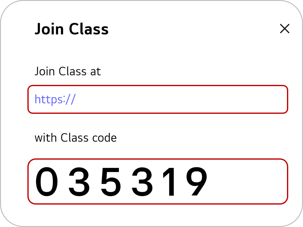 Class code and URL are generated to invite other users to the class