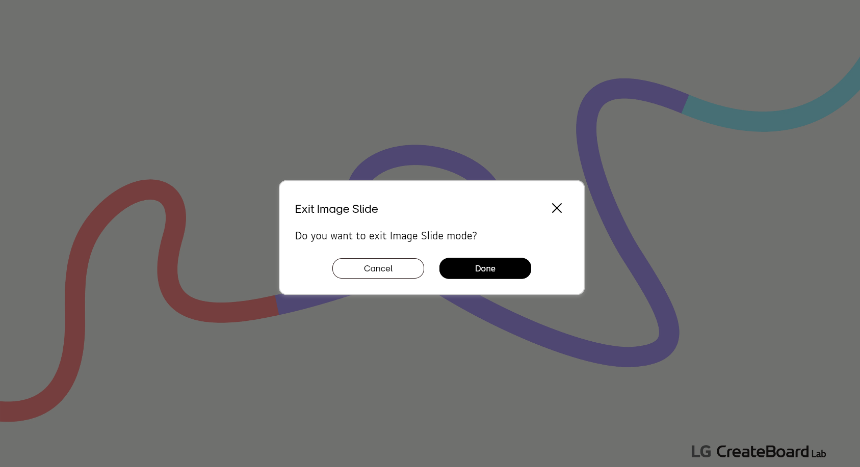 Menu to end the image slide