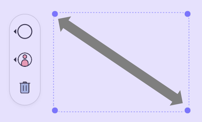 Drag from one point to another to select an area.