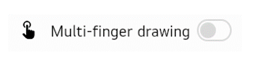 Multi-finger drawing is disabled.