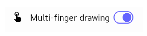 Multi-finger drawing is enabled.