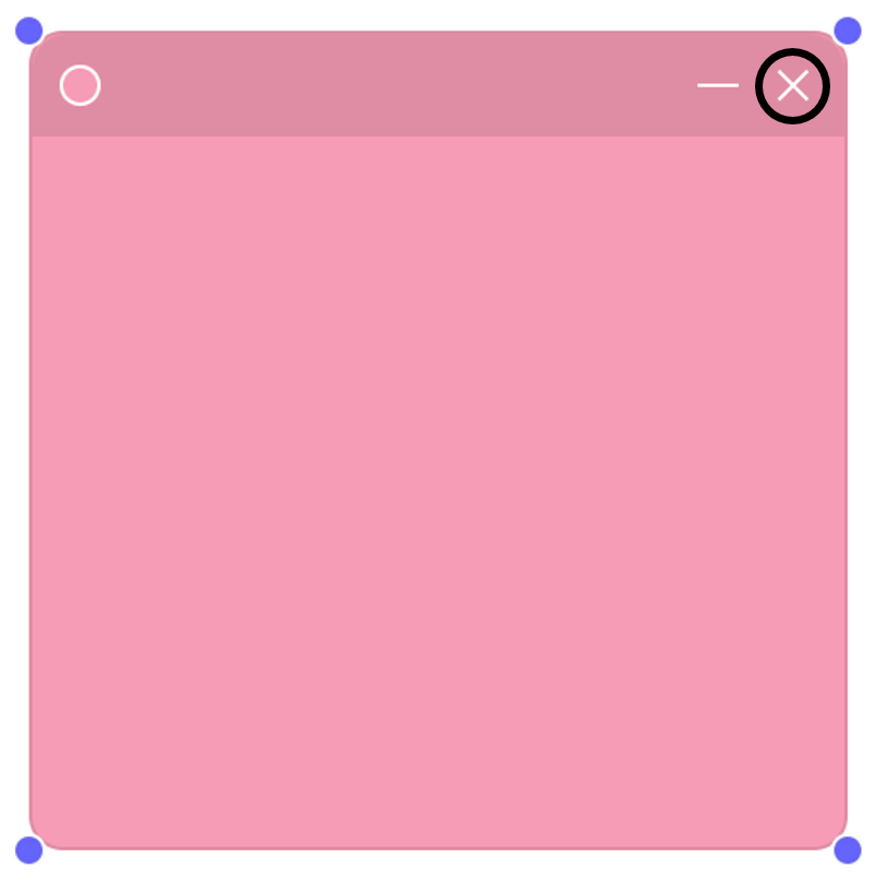 Delete button for Sticky Note