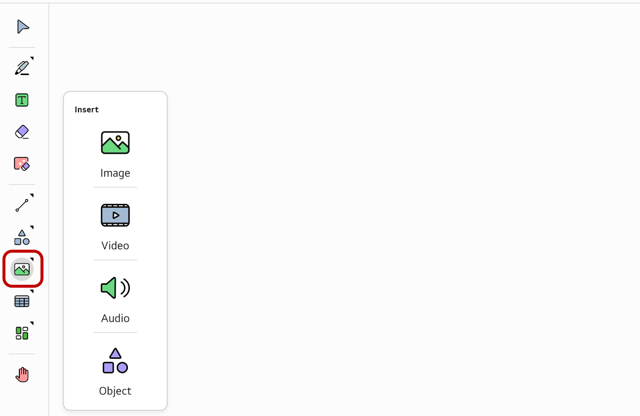 Select the Insert from the left Tool bar.
