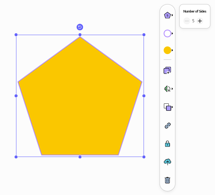 Options menu for polygon object