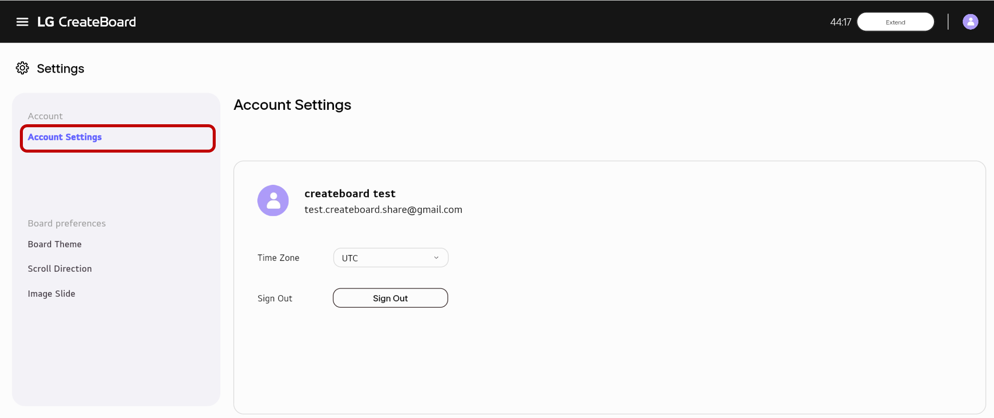 Select Account Settings from the left sidebar.